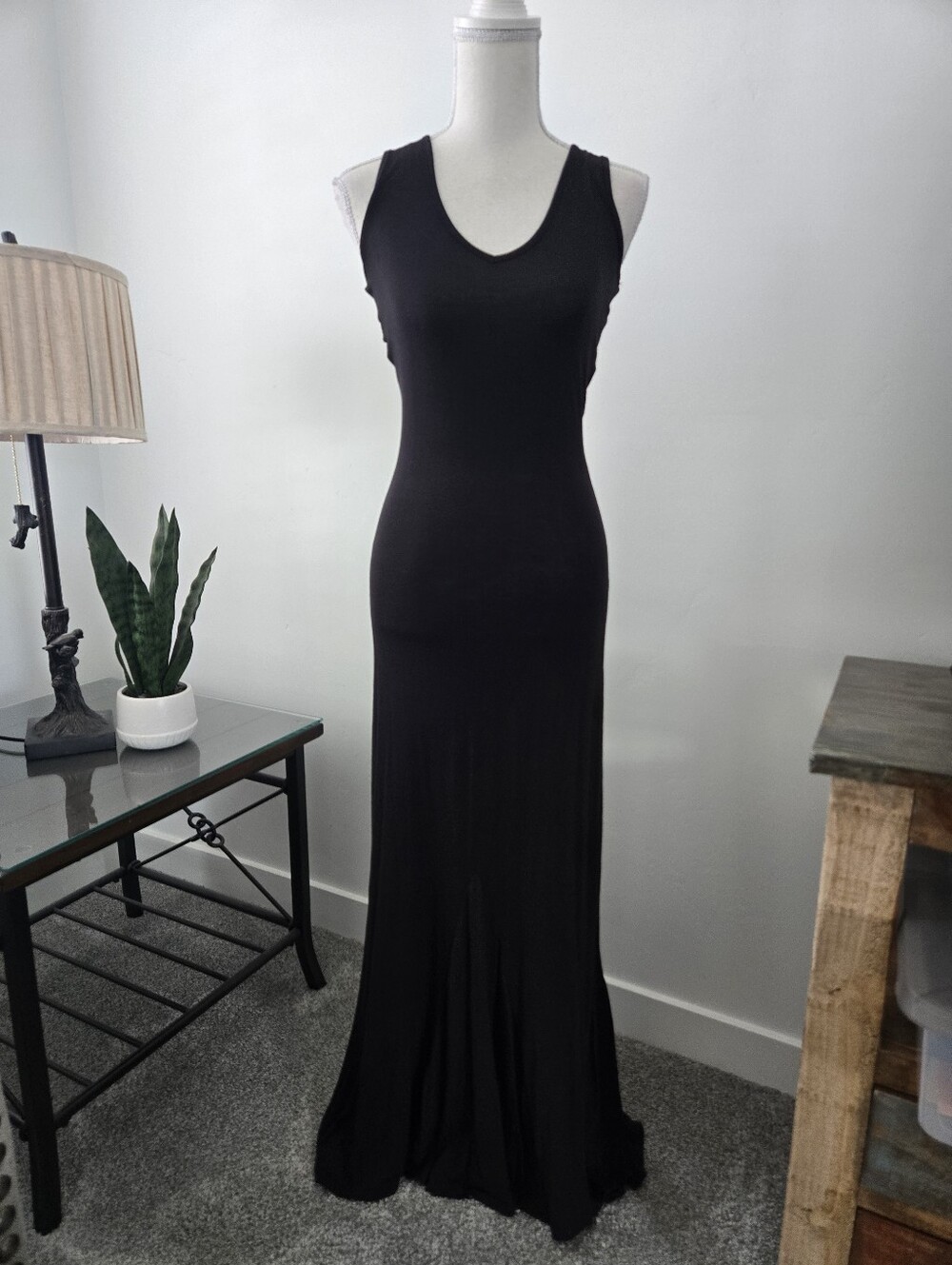 Wet Seal black sleeveless maxi dress. Trumpet Hem. Medium